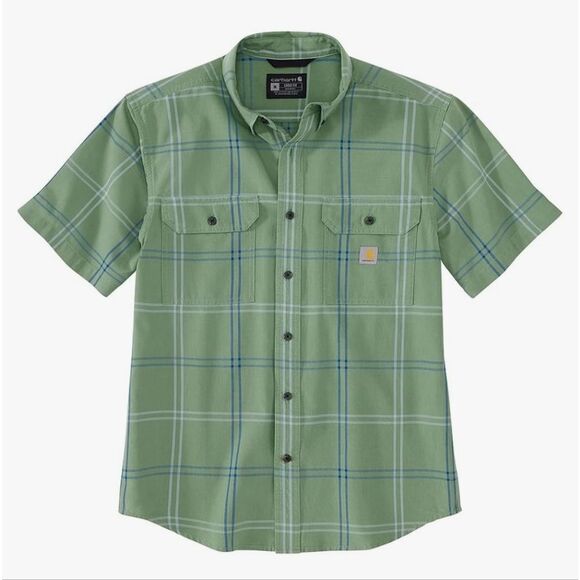 Carhartt Loose Fit Midweight S/S Plaid Button Down Shirt - Picture 1 of 5